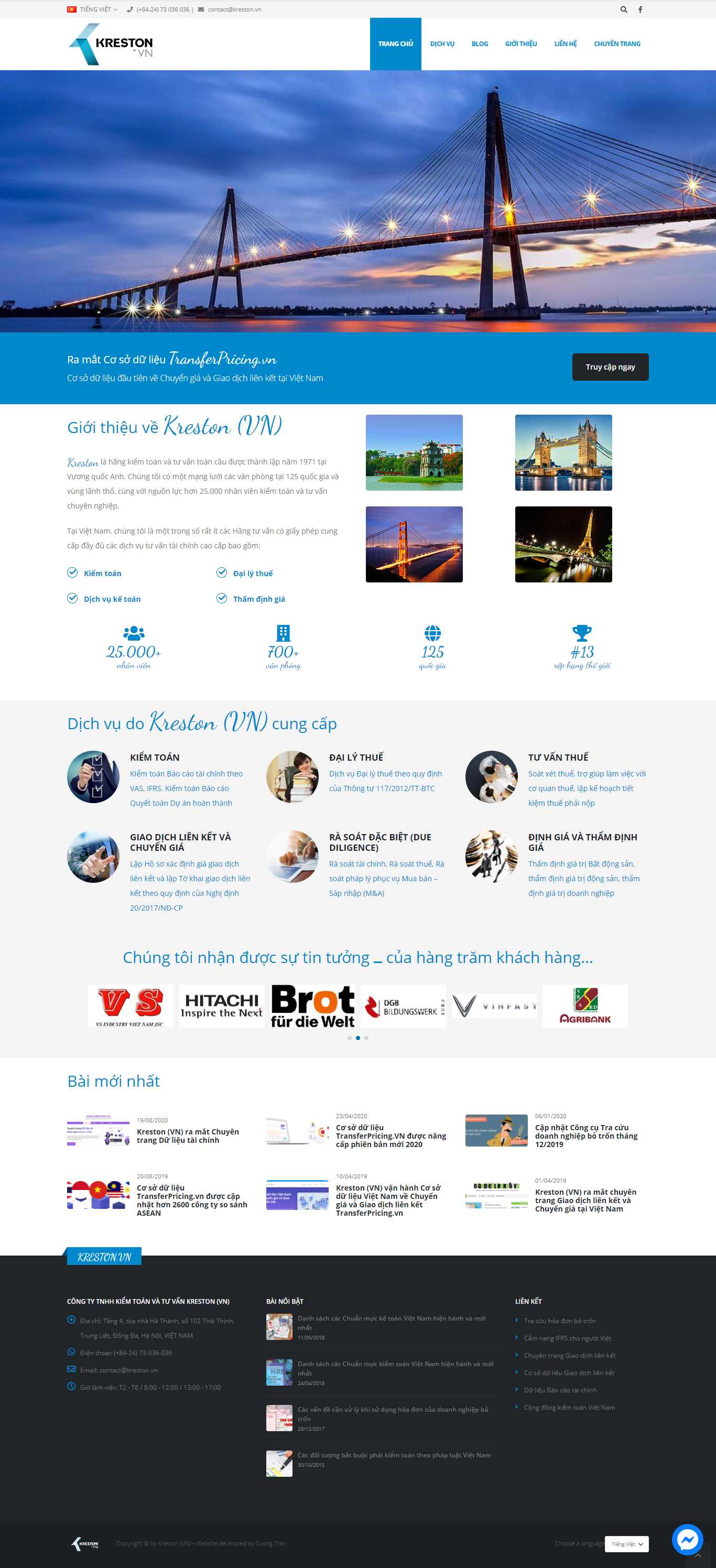 Thiết kế Web công ty kiểm toán kreston.vn