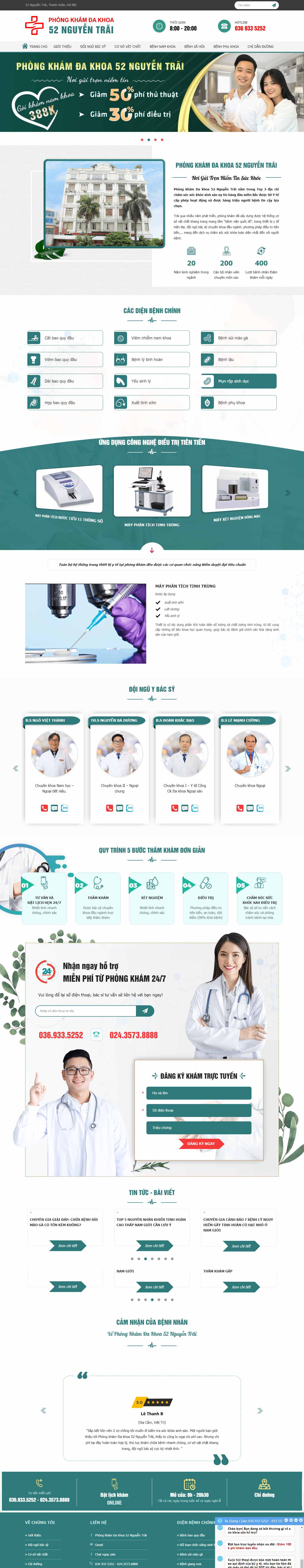 Thiết kế Web phòng khám đa khoa suckhoesinhsanhanoi.vn