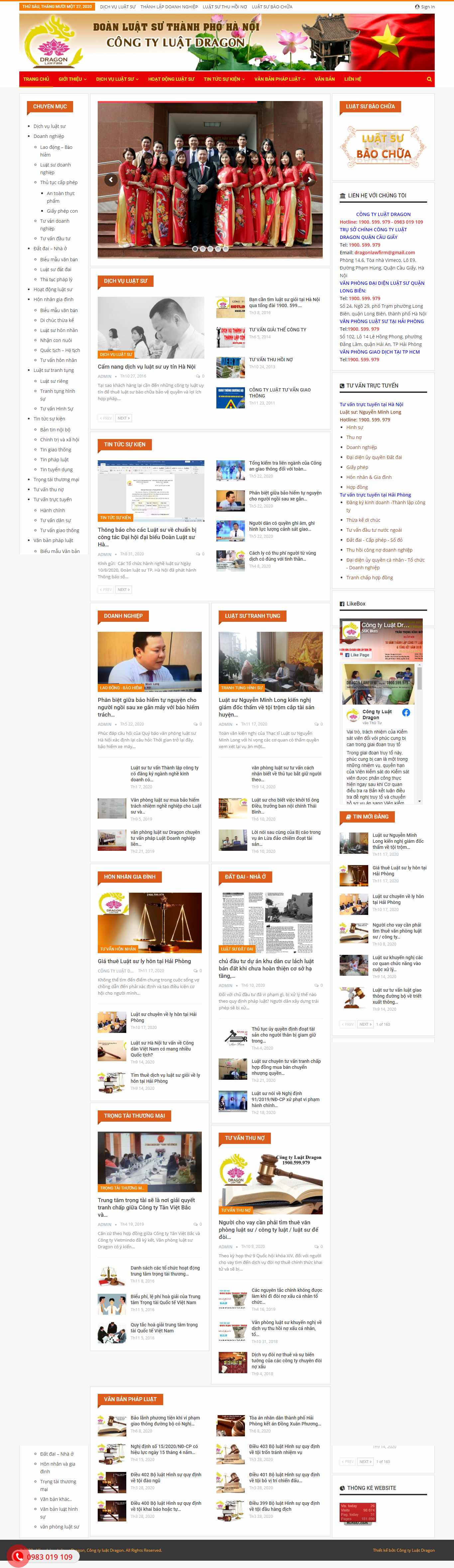 Thiết kế Web công ty luật vanphongluatsu.com.vn