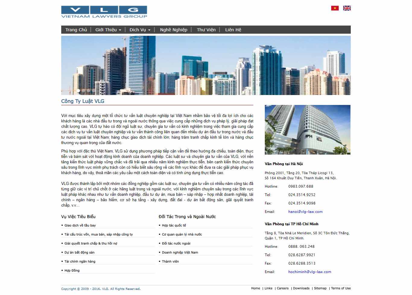 Thiết kế Web công ty điện lực vlg-law.com