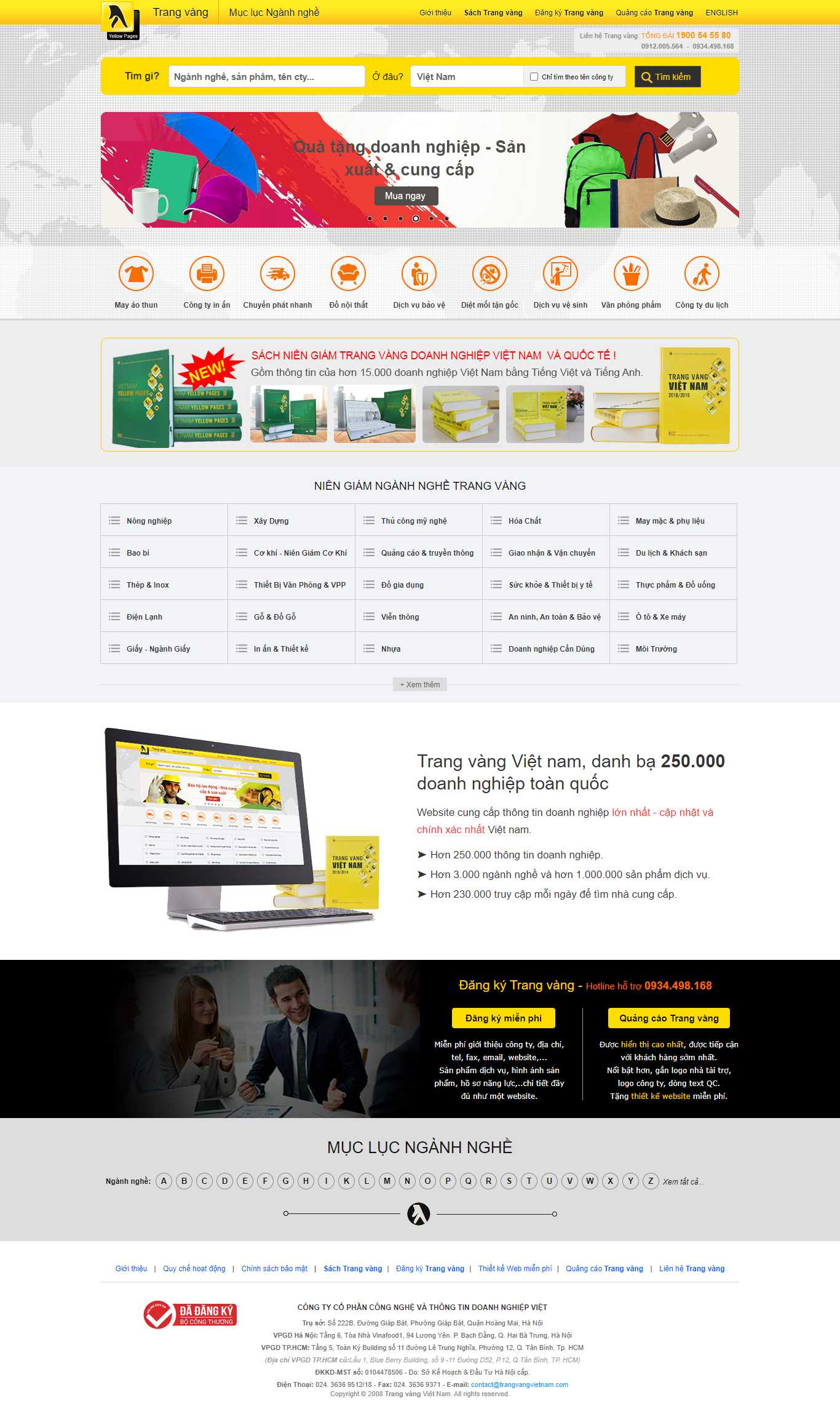 Thiết kế Web công ty xi măng trangvangvietnam.com