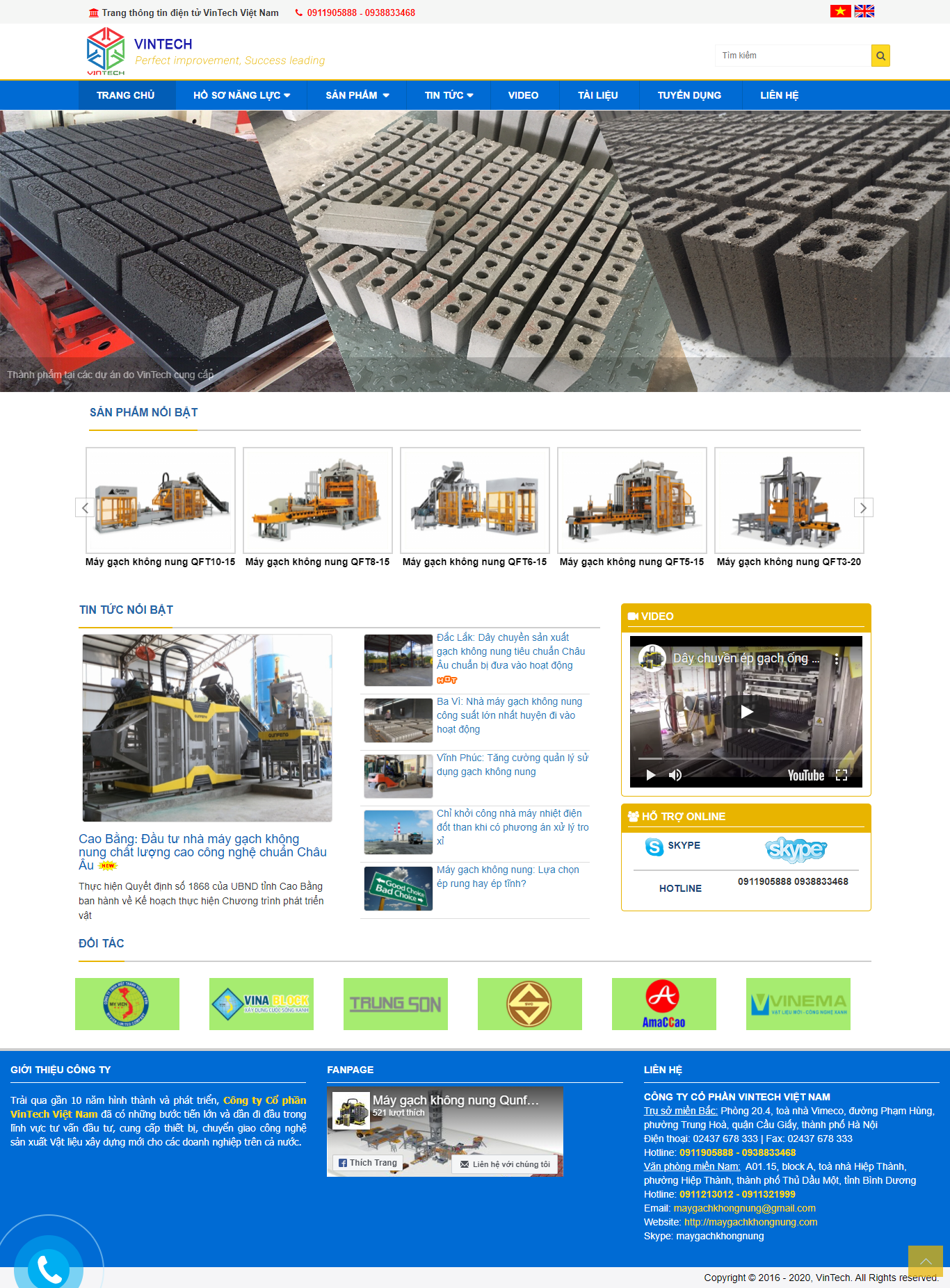 Thiết kế Web nhà máy gạch maygachkhongnung.com