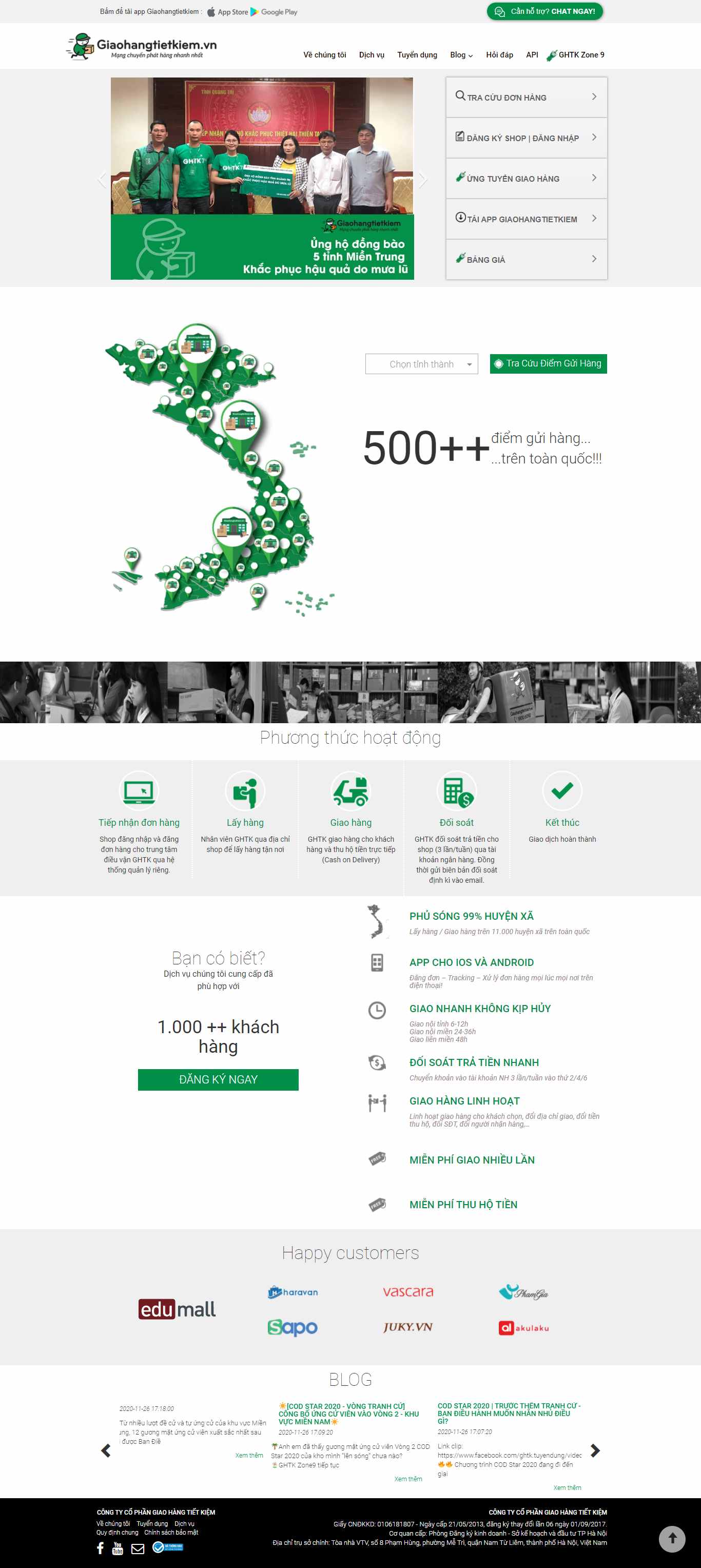 Thiết kế Web công ty giao hàng nhanh giaohangtietkiem.vn