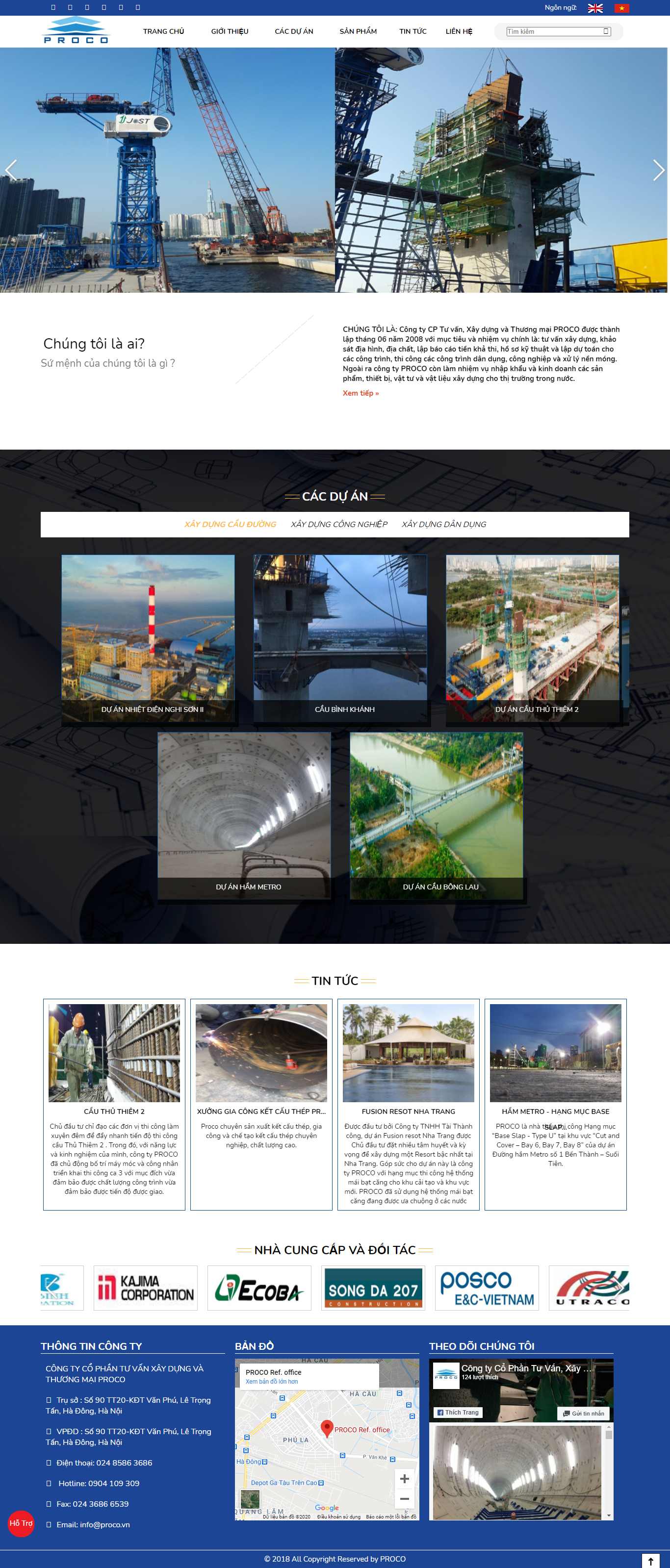 Thiết kế Web công ty cp proco.vn