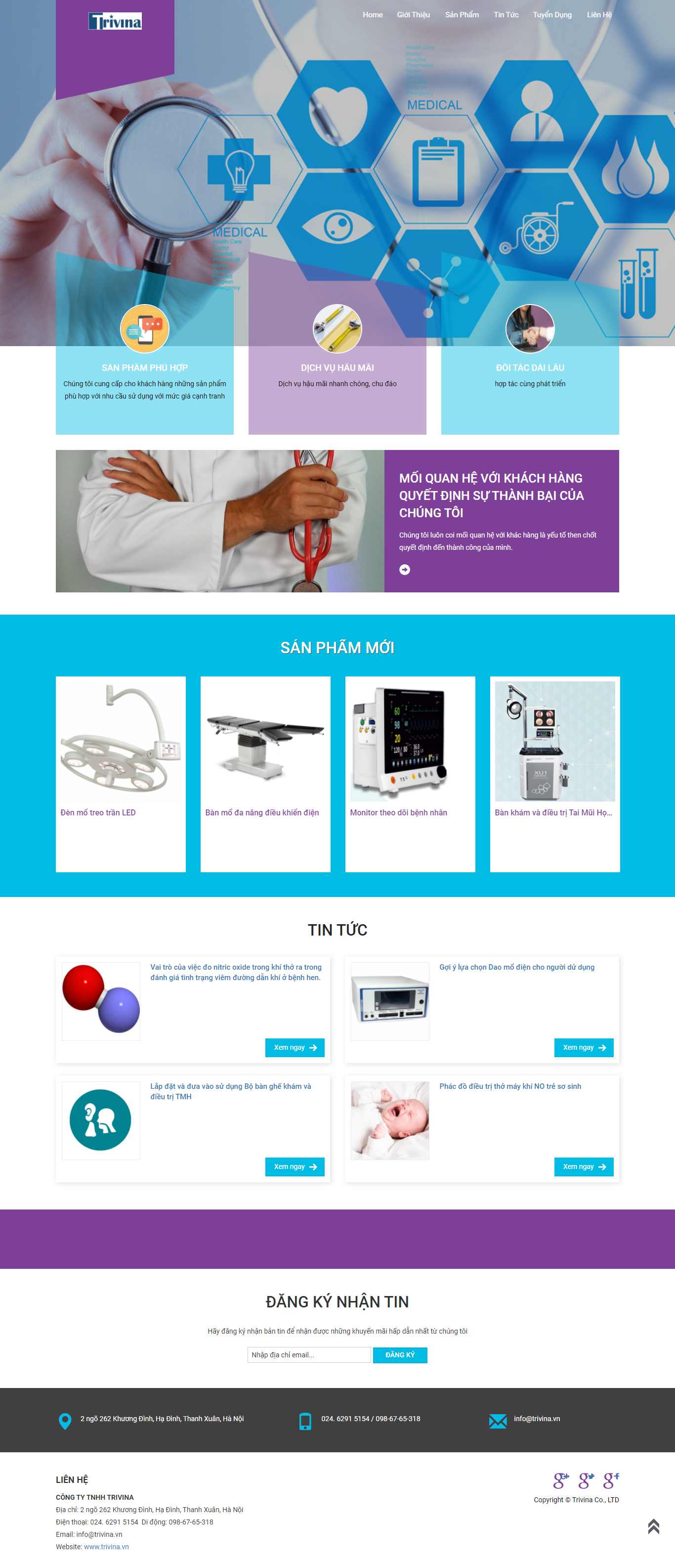 Thiết kế Web công ty tnhh trivina.vn