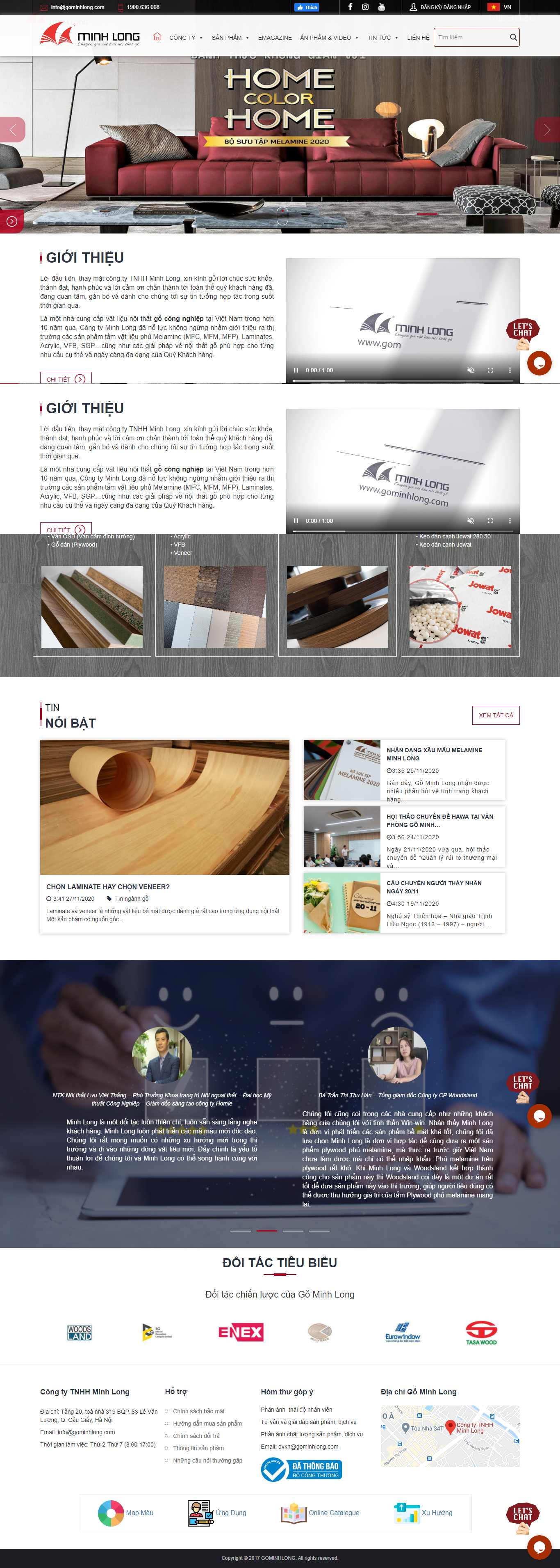 Thiết kế Web công ty tnhh gominhlong.com