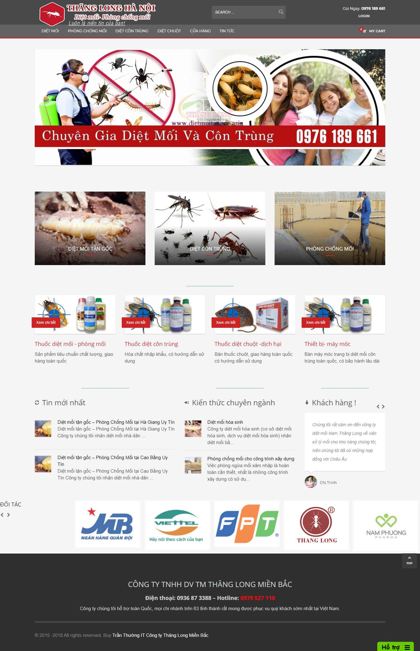 Thiết kế Web công ty diệt mối dietmoitangoc.asia