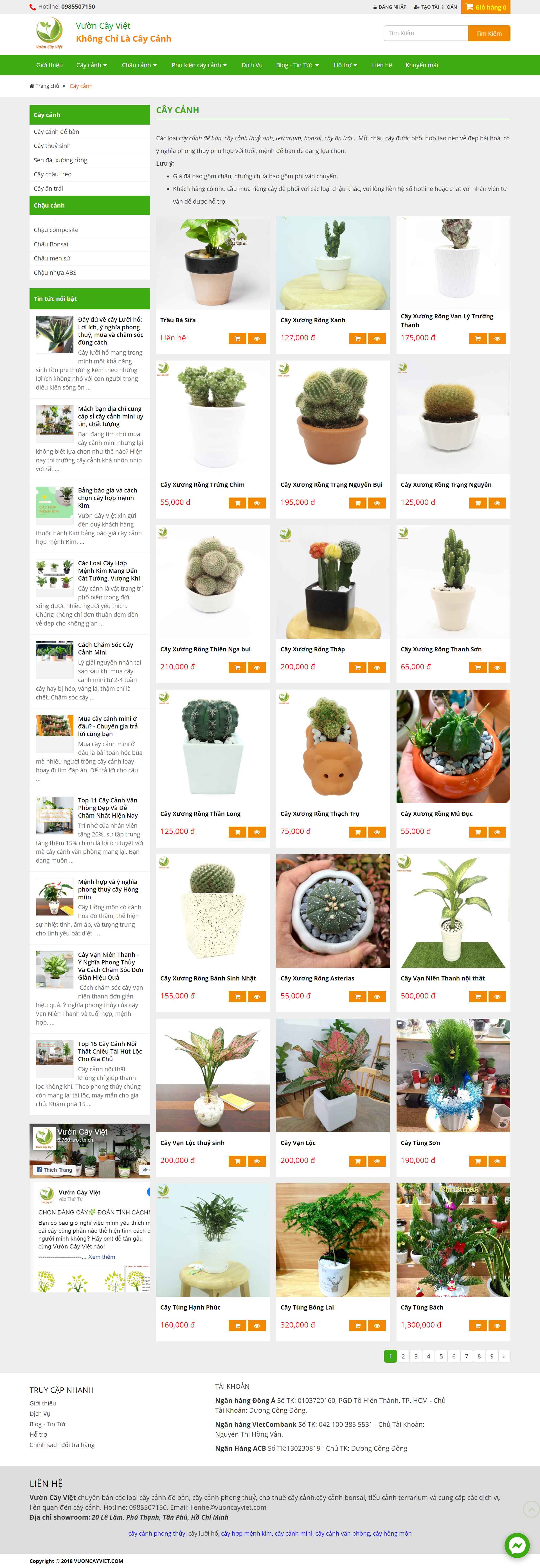 Thiết kế Web cây cảnh văn phòng vuoncayviet.com