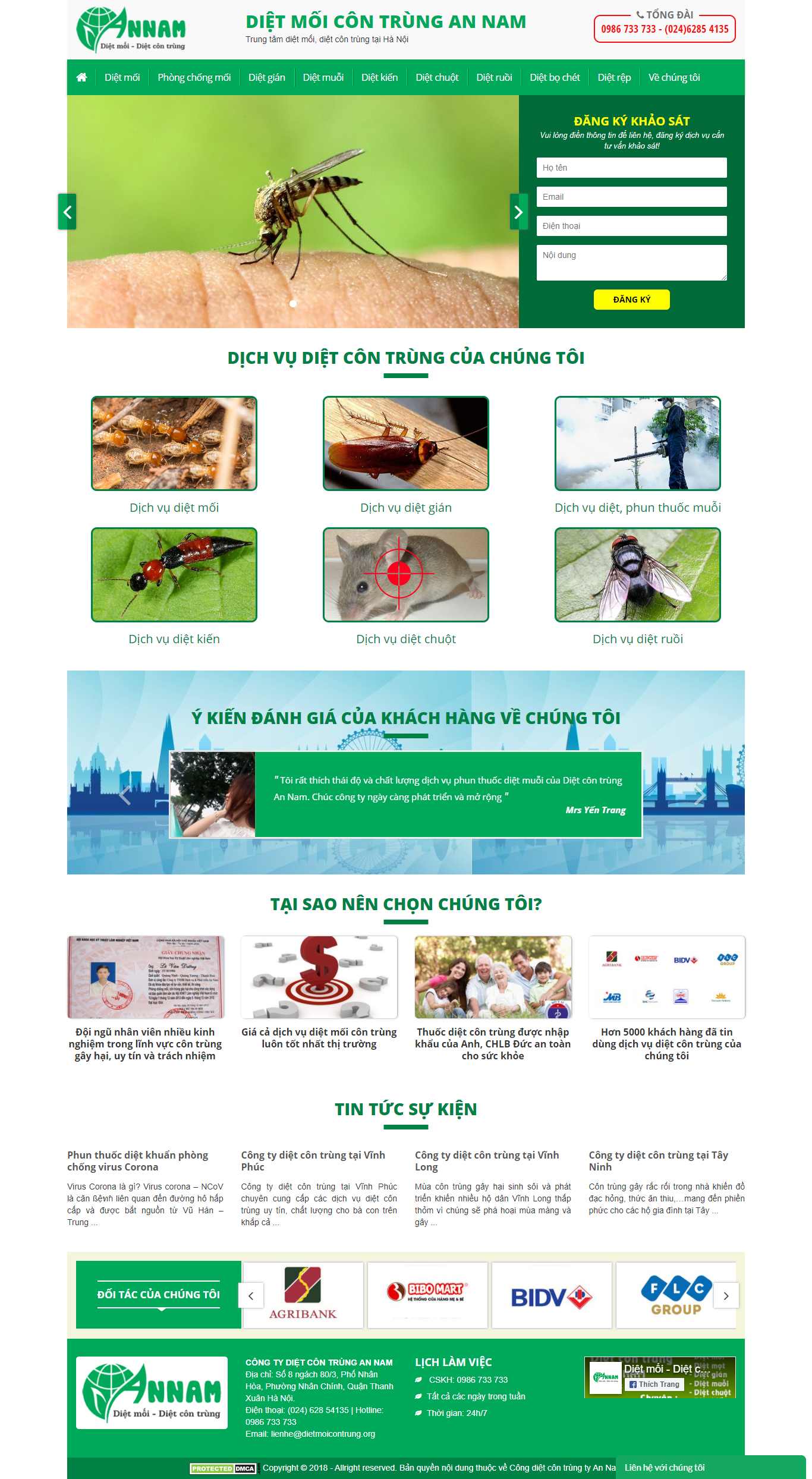 Thiết kế Web công ty diệt mối dietmoicontrung.org