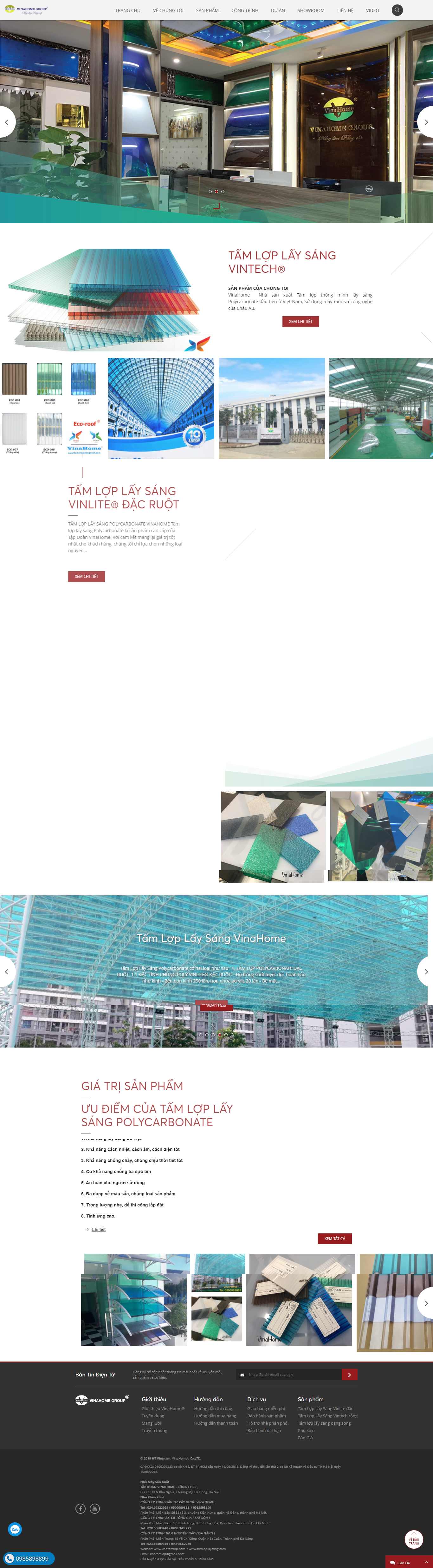 Thiết kế Web bán tấm nhựa thông minh tamloplaysang.com