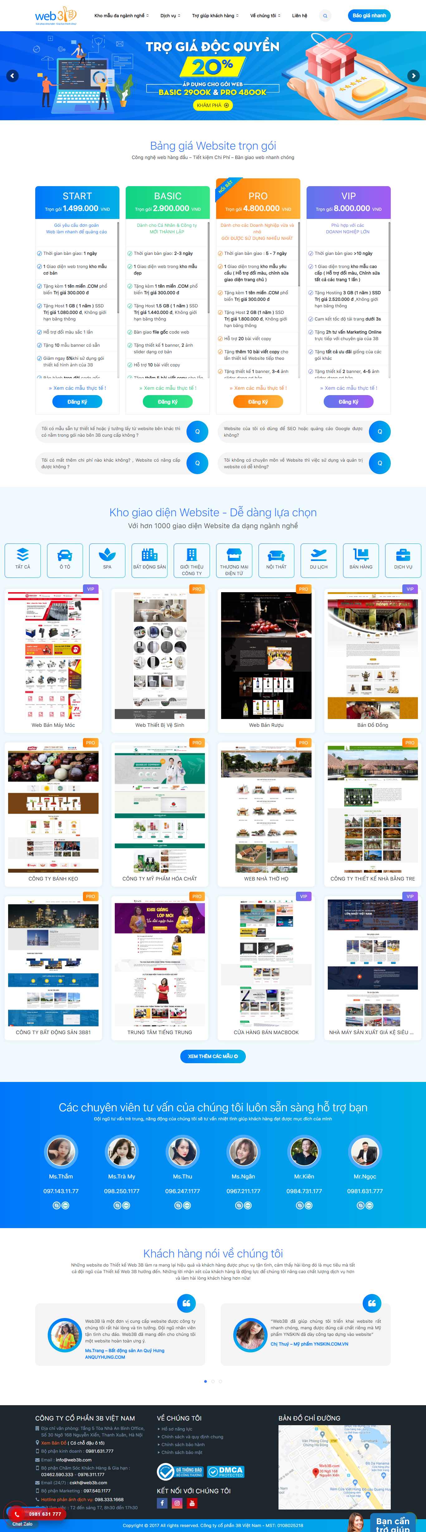 Thiết kế Web chuyên nghiệp tại tphcm thietkeweb3b.com