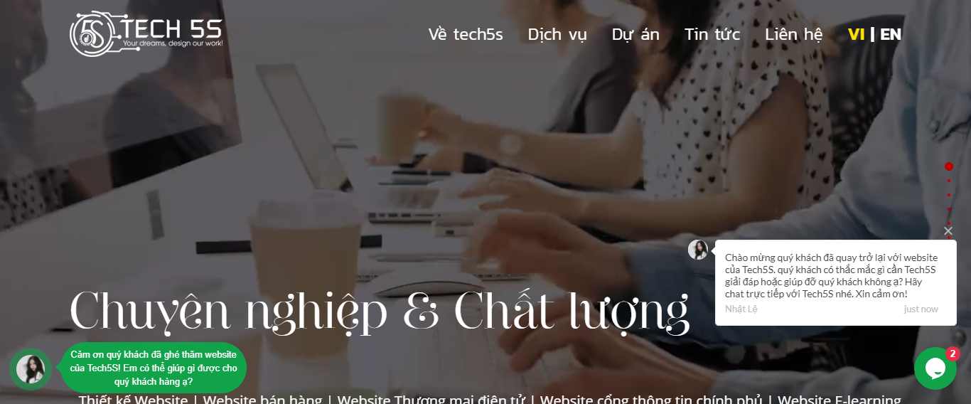 Thiết kế Web chuyên nghiệp hà nội tech5s.com.vn