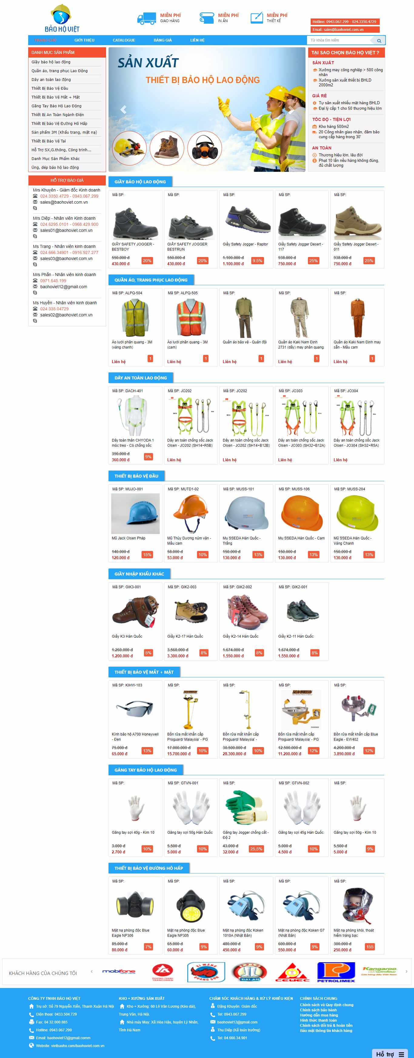 Thiết kế Web giày bảo hộ lao động vietbaoho.com