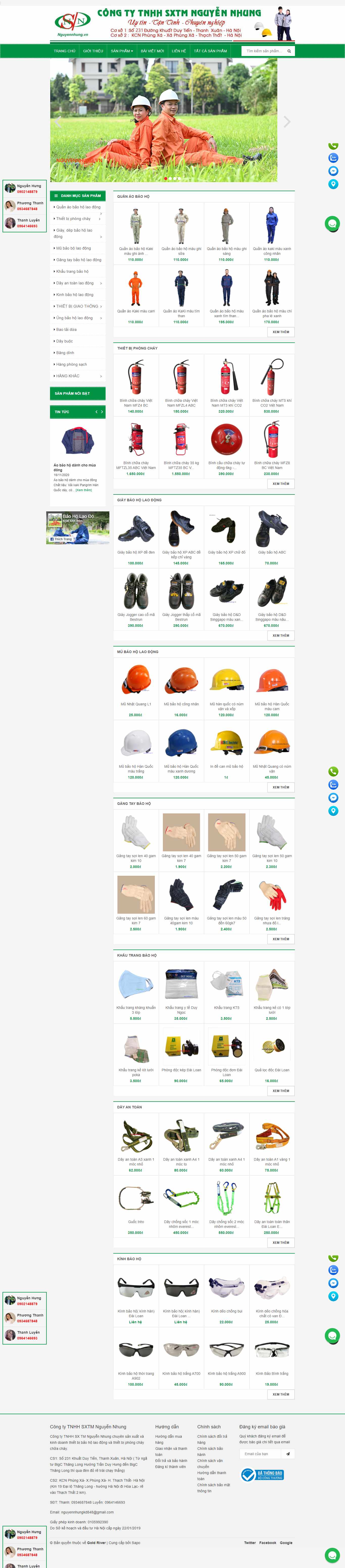 Thiết kế Web giày bảo hộ lao động nguyennhung.vn