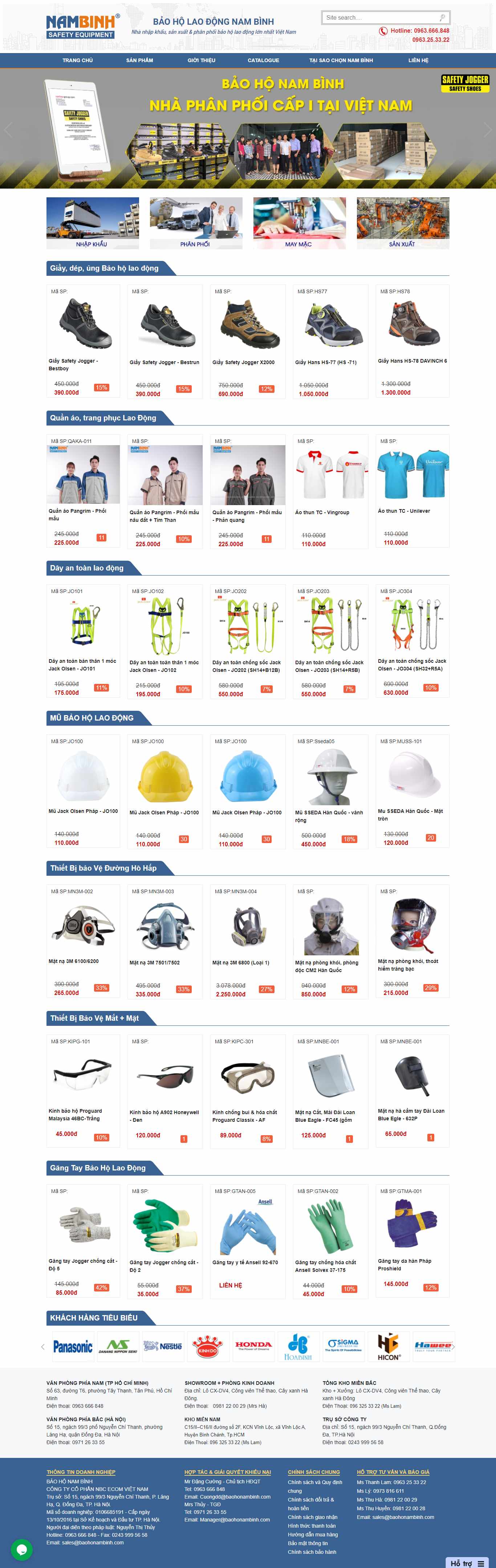 Thiết kế Web giày bảo hộ lao động baohonambinh.vn