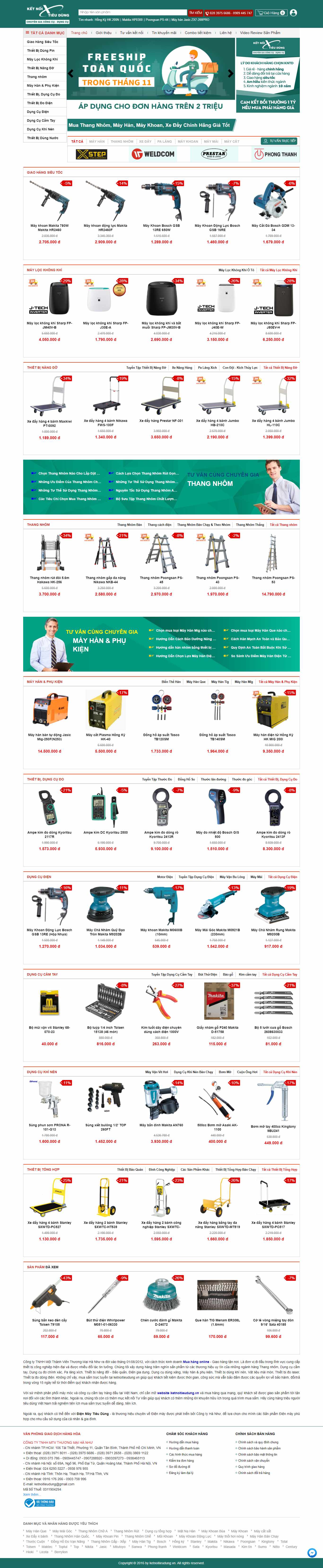 Thiết kế Web bán máy hàn mini ketnoitieudung.vn