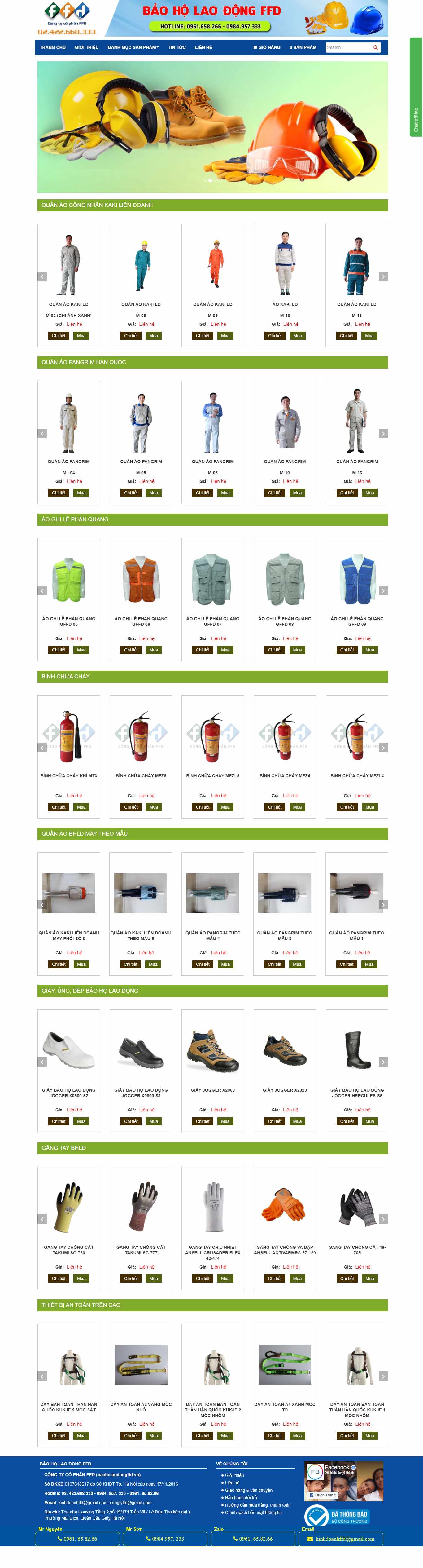 Thiết kế Web giày bảo hộ baoholaodongffd.vn