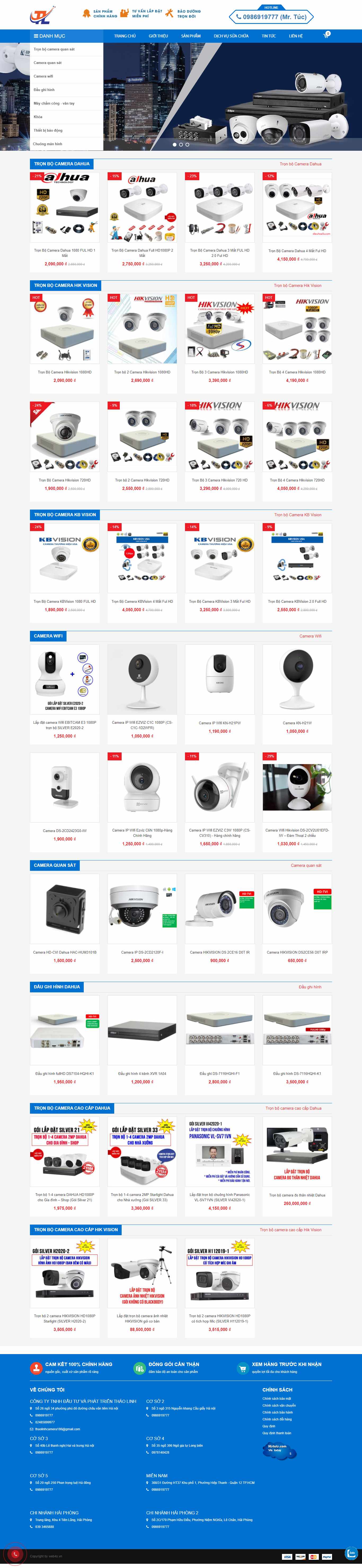 Thiết kế Web bán camera giám sát thaolinhcamera.vn