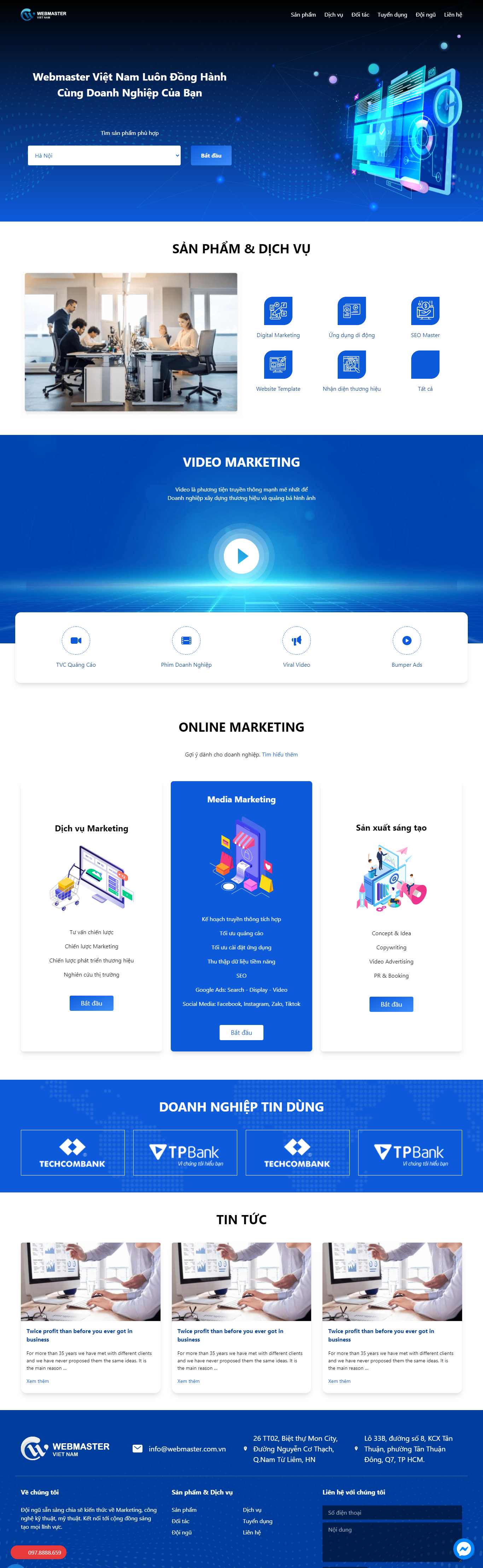 Thiết kế Web  webmaster.com.vn