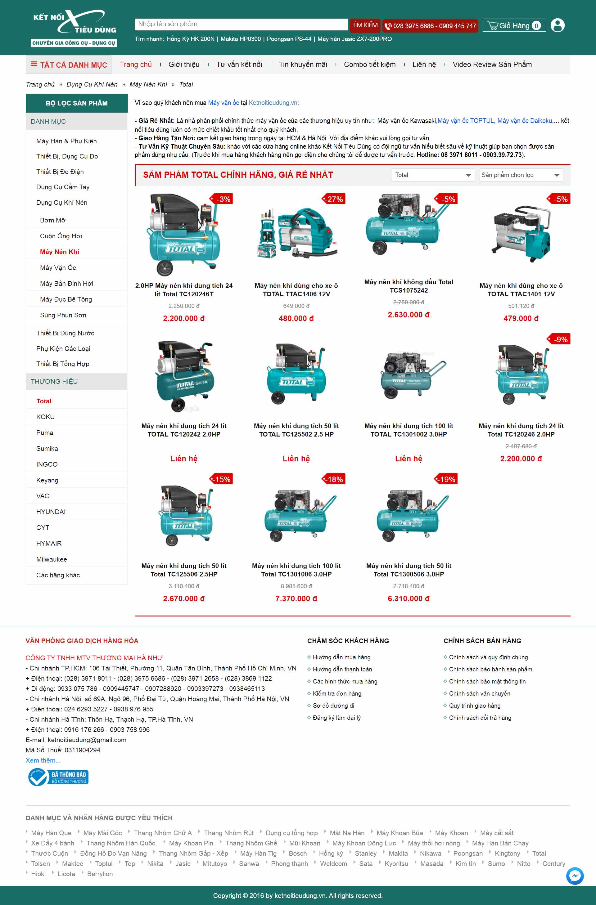 Thiết kế Web máy nén khí ketnoitieudung.vn