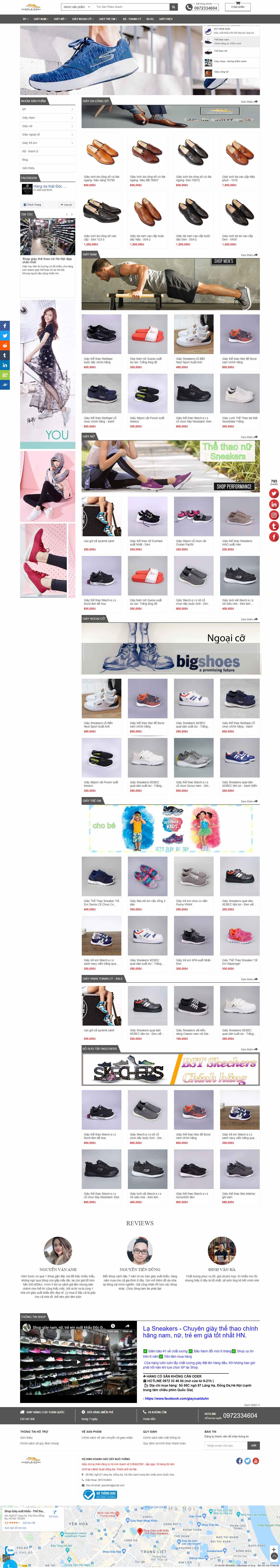 Thiết kế Web bán giày thể thao giayla.com