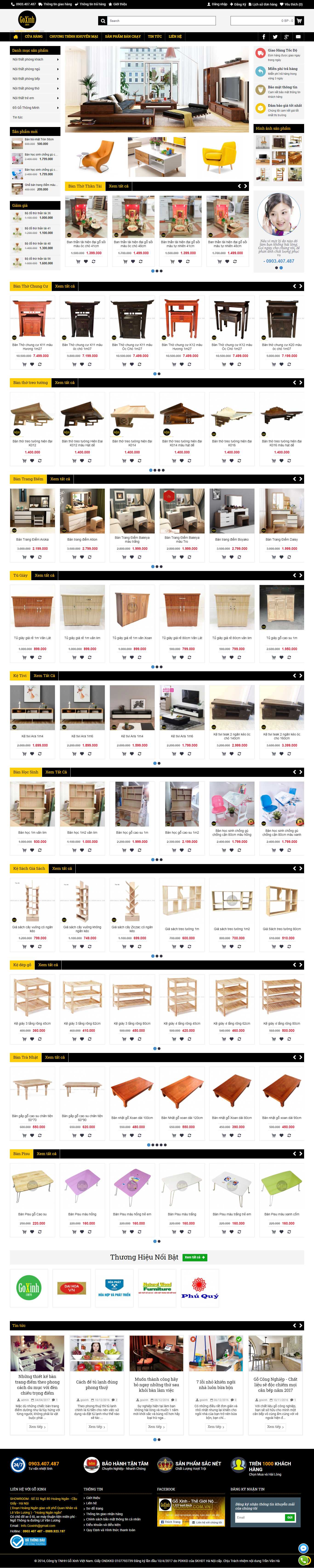 Thiết kế Web bàn học cho bé goxinh.com.vn