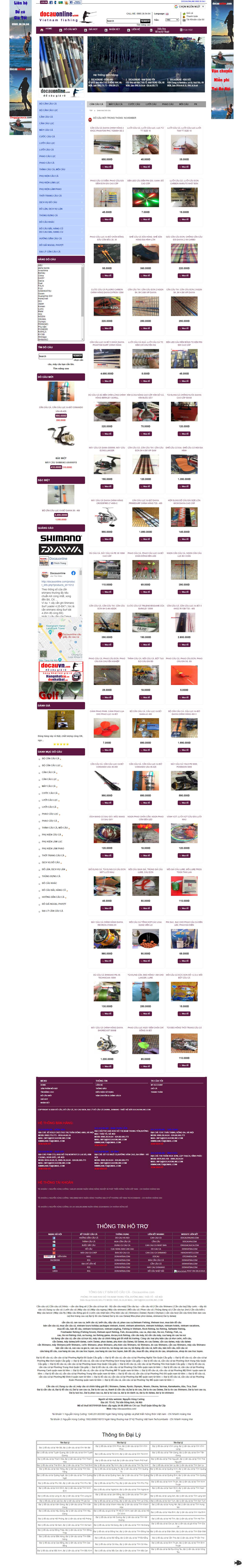 Thiết kế Web bán đồ câu cá docauonline.com