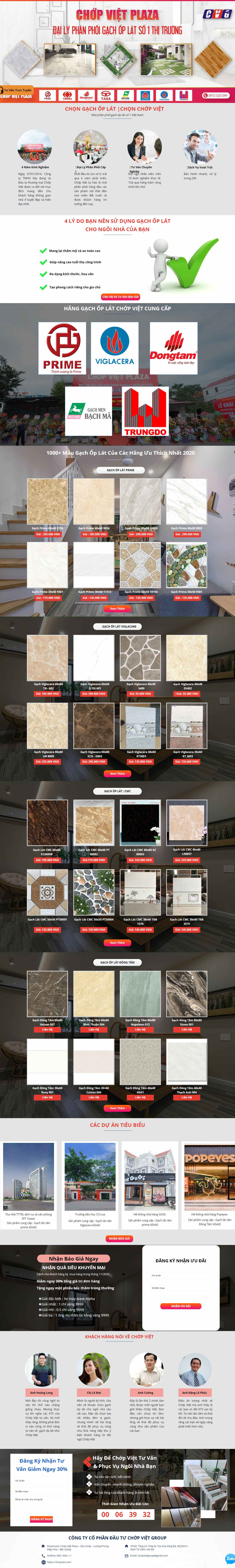 Thiết kế Web bán gạch ốp lát gachoplat.chopviet.com