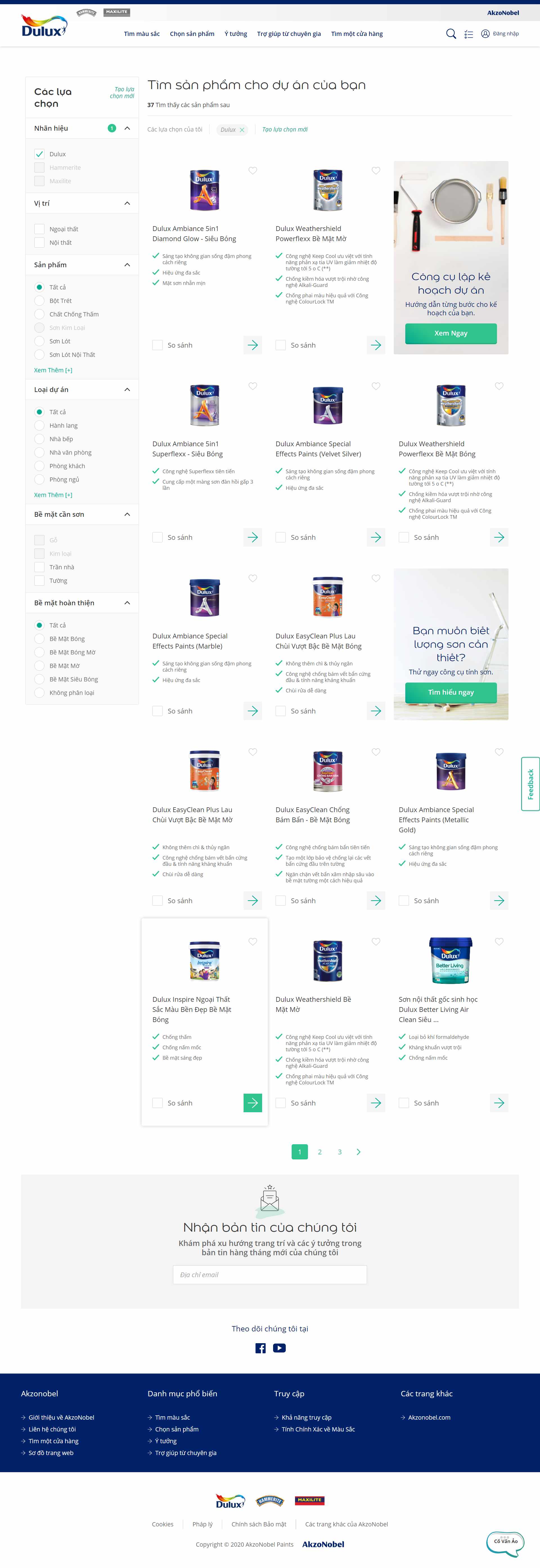 Thiết kế Web bán sơn dulux.vn