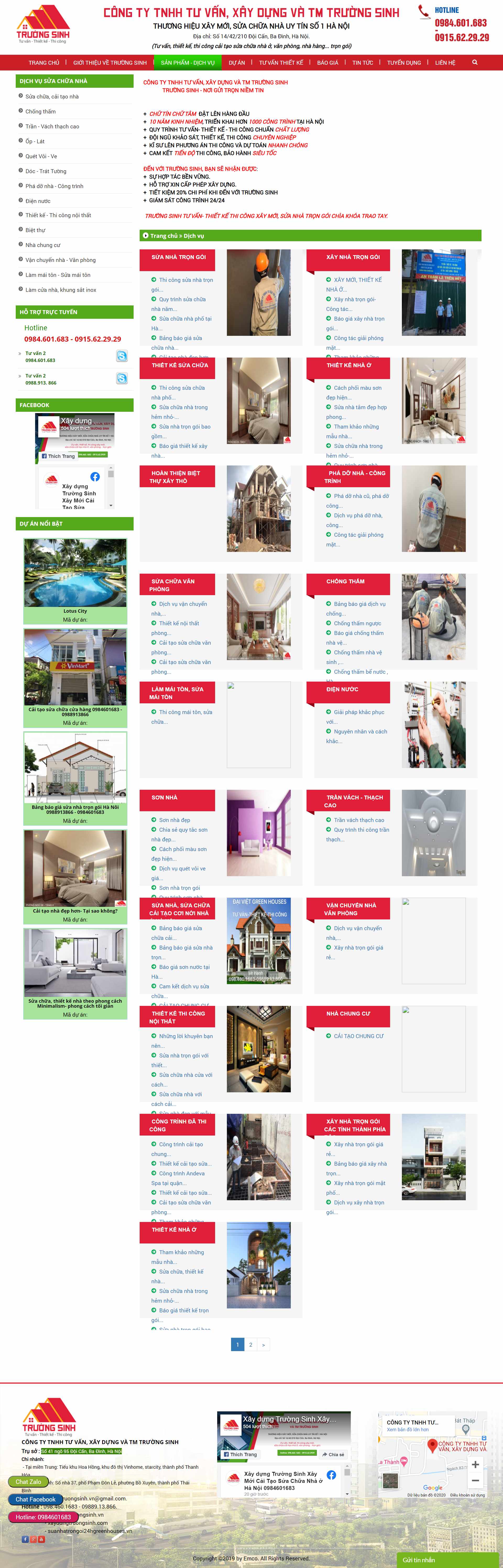 Thiết kế Web sửa nhà trọn gói suanhatrongoi24hgreenhouses.vn