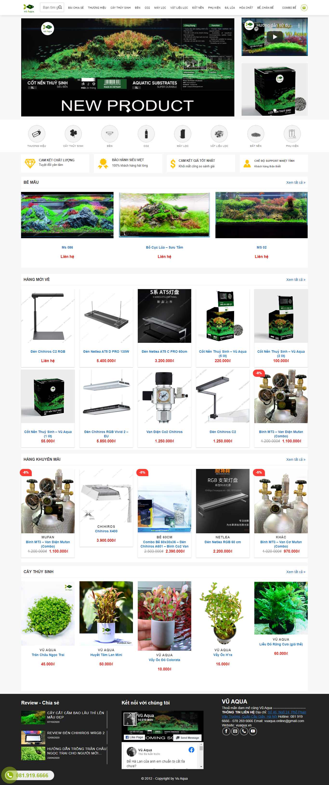 Thiết kế Web bán cá cảnh vuaqua.vn