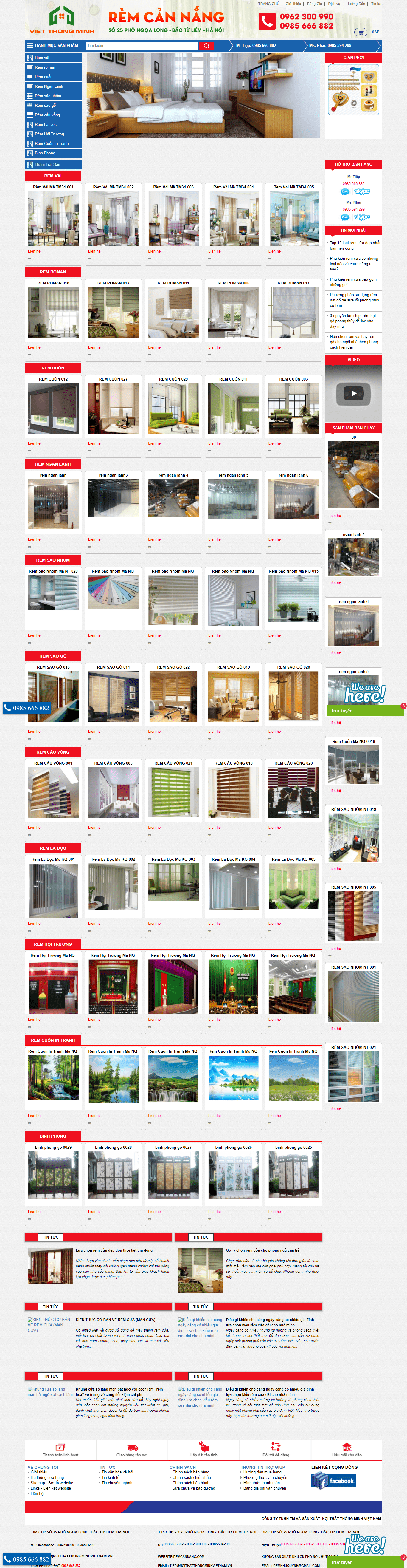 Thiết kế Web rèm văn phòng remcannang.com