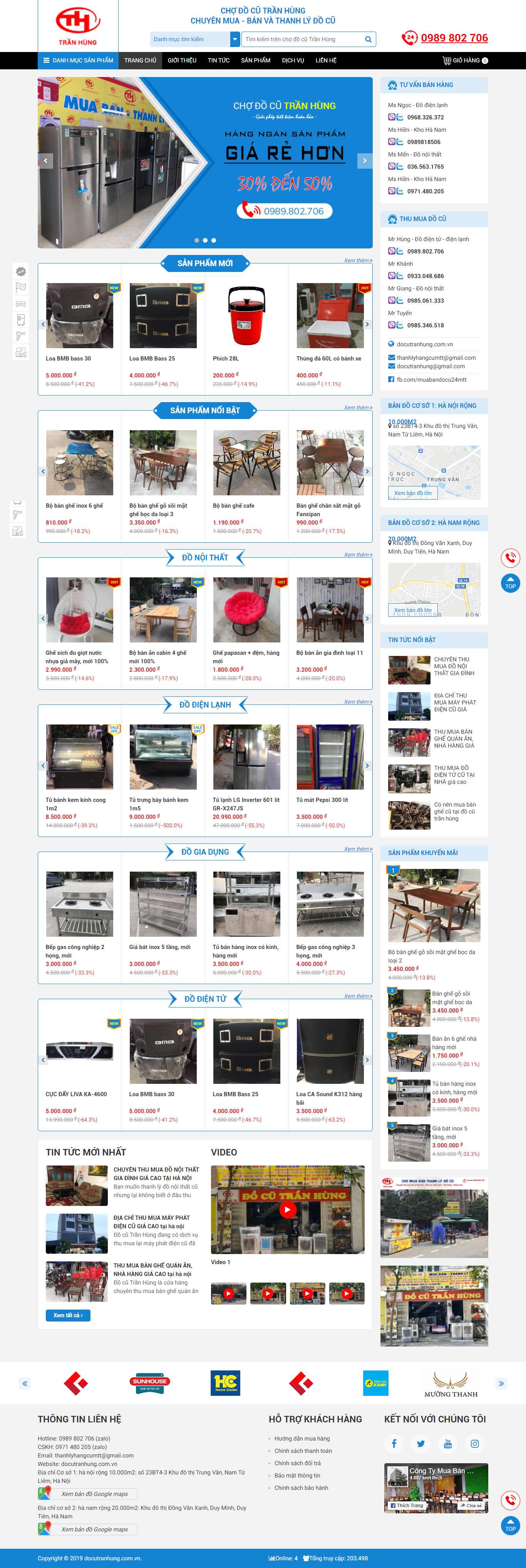 Thiết kế Web bán đồ cũ docutranhung.com.vn