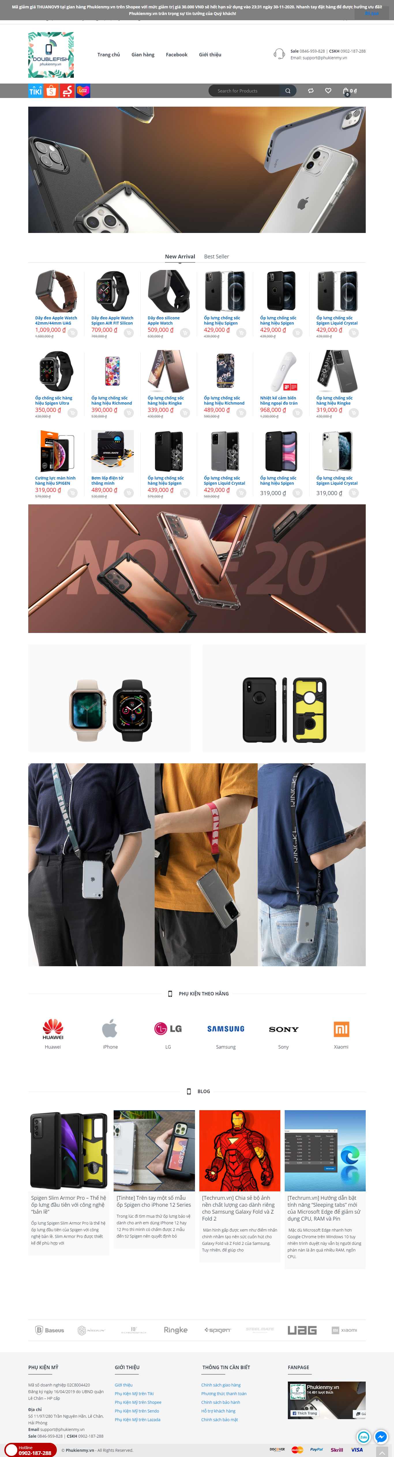 Thiết kế Web bán ốp điện thoại phukienmy.vn