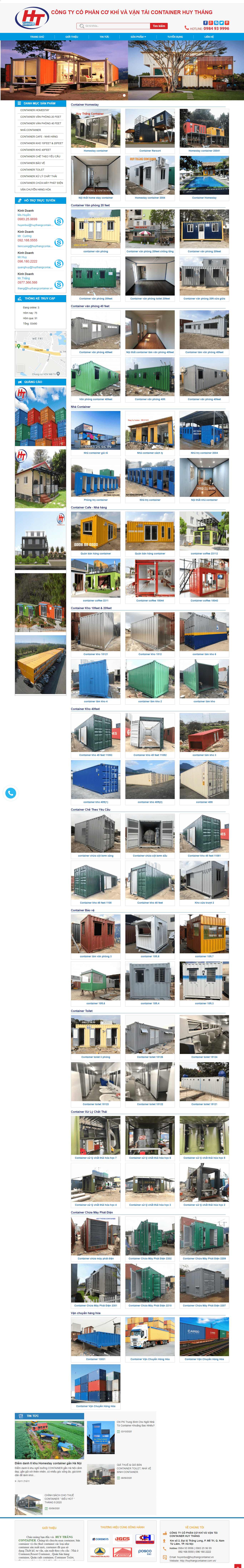 Thiết kế Web mua bán container huythangcontainer.com.vn
