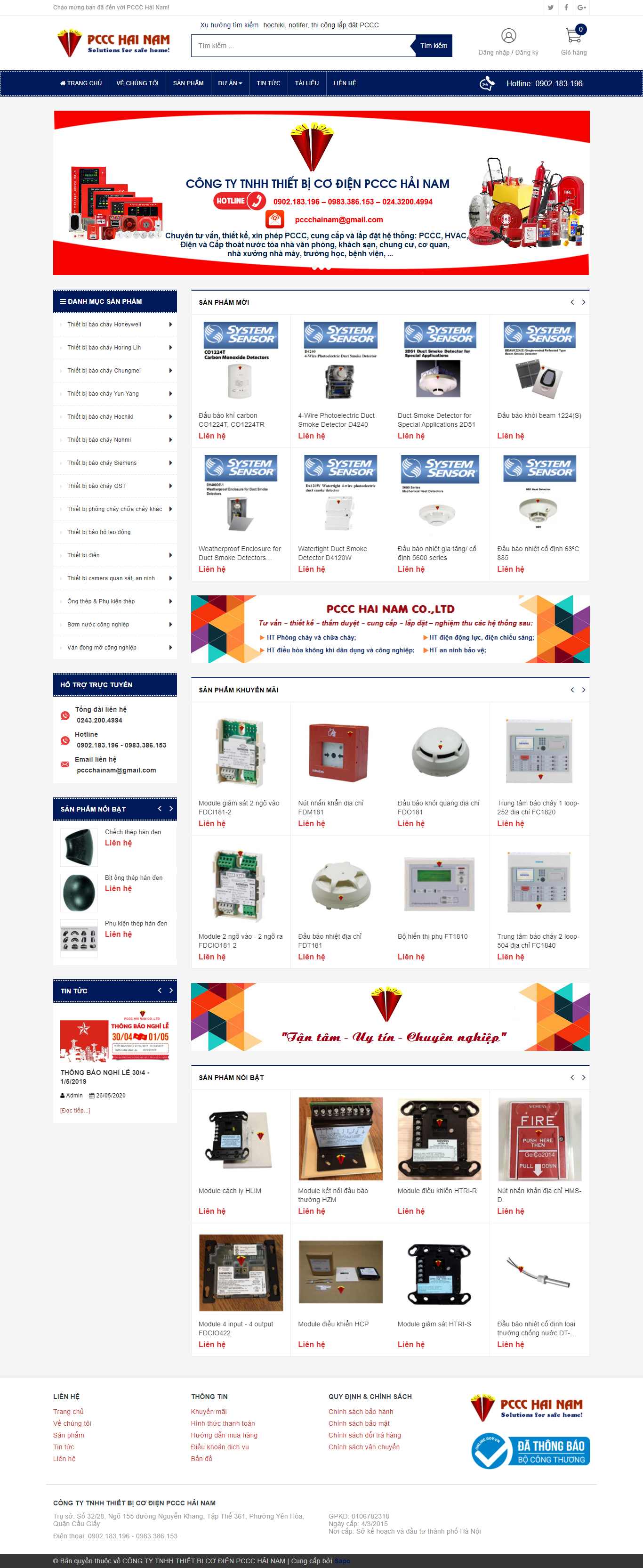 Thiết kế Web phòng cháy, chữa cháy pccchainam.com