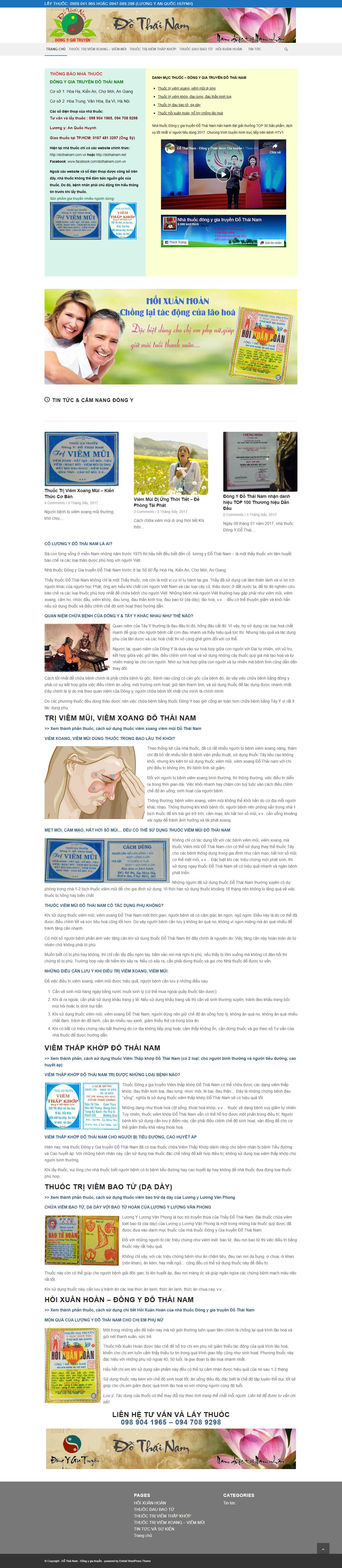 Thiết kế Web nhà thuốc đông y dothainam.com.vn