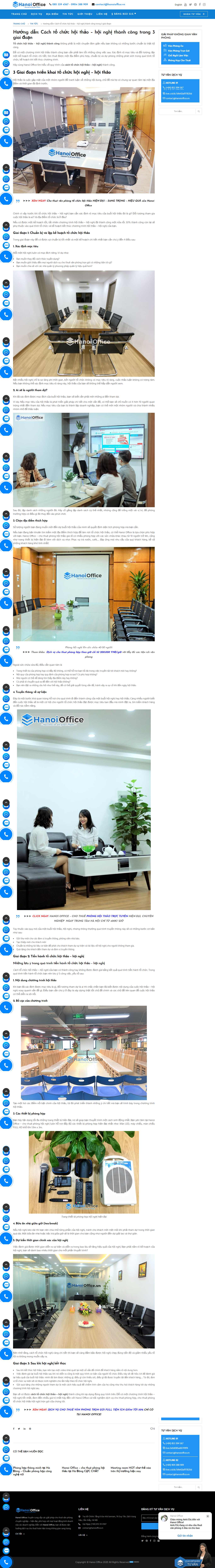 Thiết kế Web hội thảo hanoioffice.vn