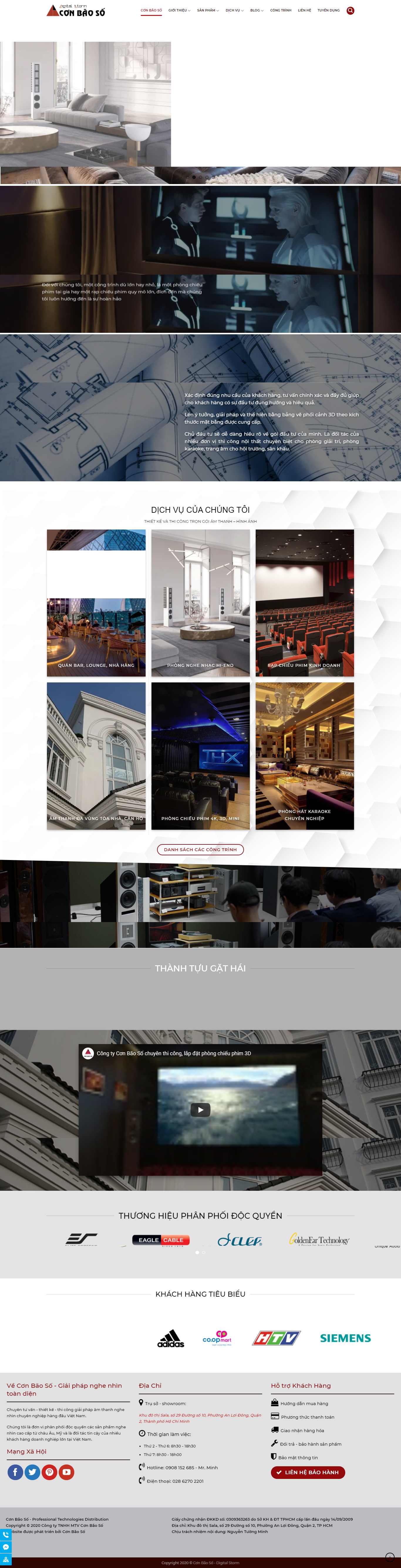 Thiết kế Web bán thiết bị nghe nhìn conbaoso.com