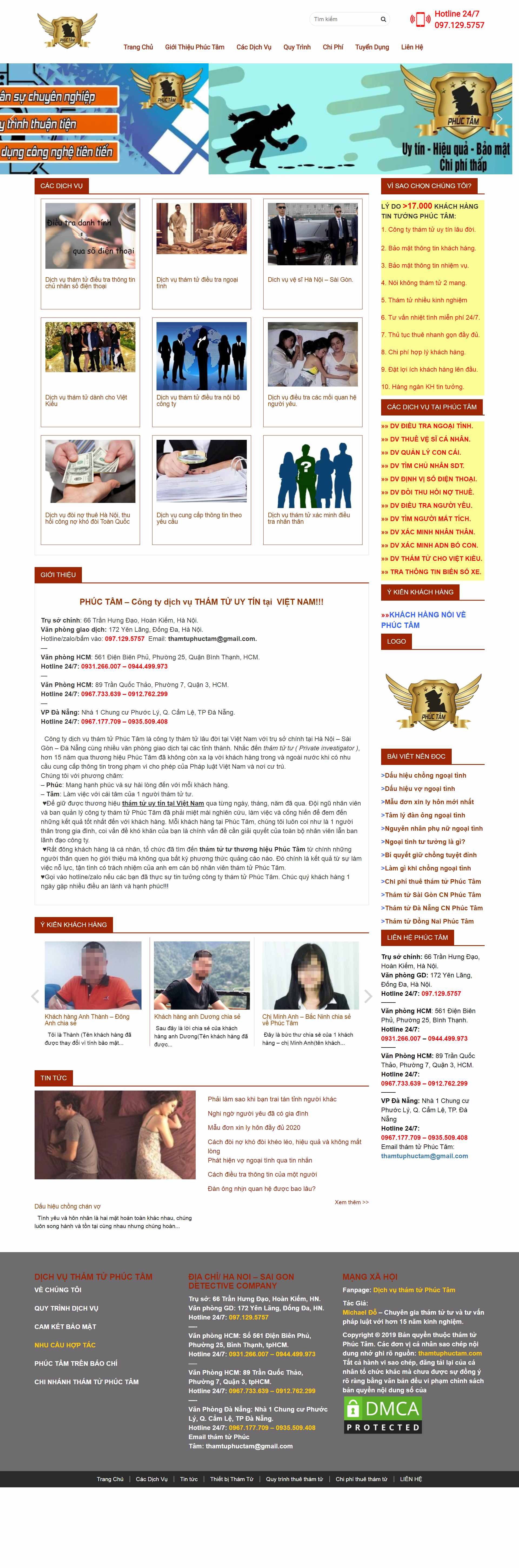 Thiết kế Web thuê vệ sĩ thamtuphuctam.com