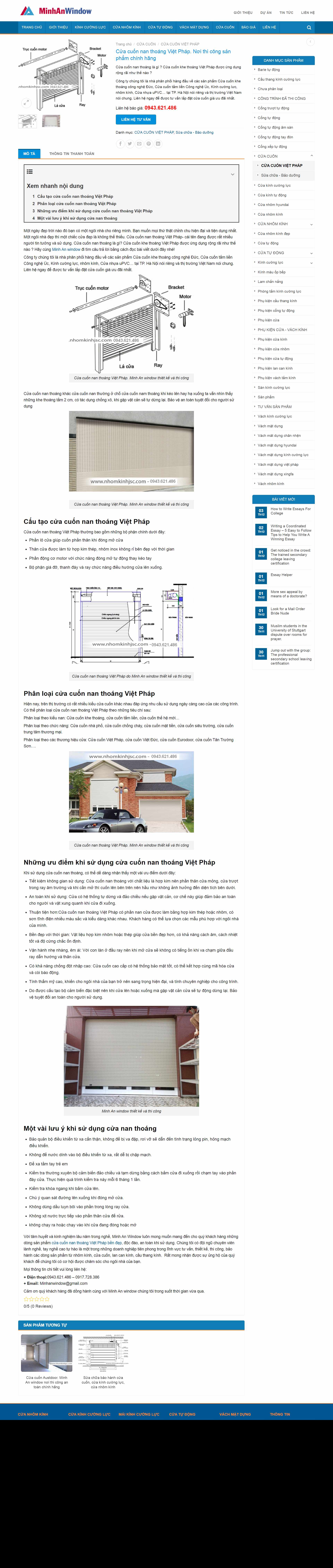 Thiết kế Web nhôm kính, cửa cuốn nhomkinhjsc.com