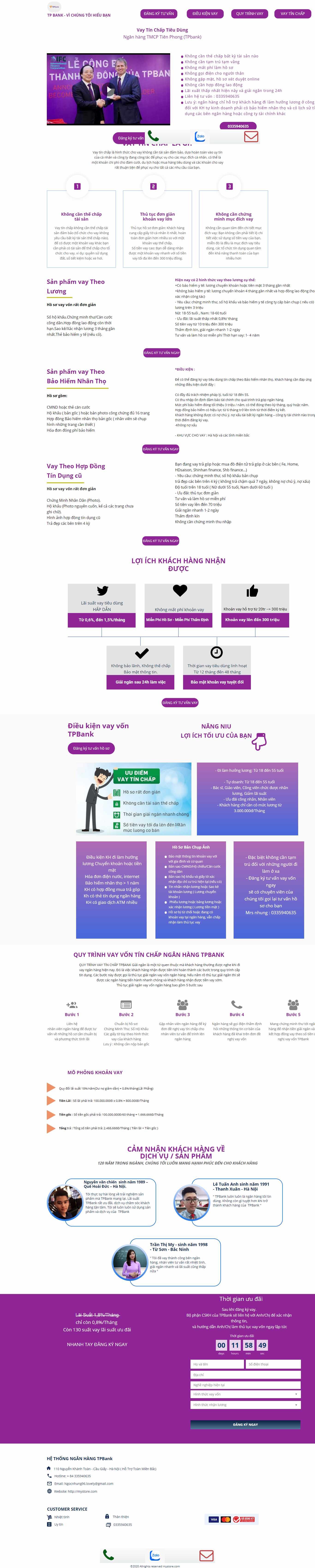 Thiết kế Web vay vốn tín dụng ngân hàng vaynganhang-tpbank24h.com