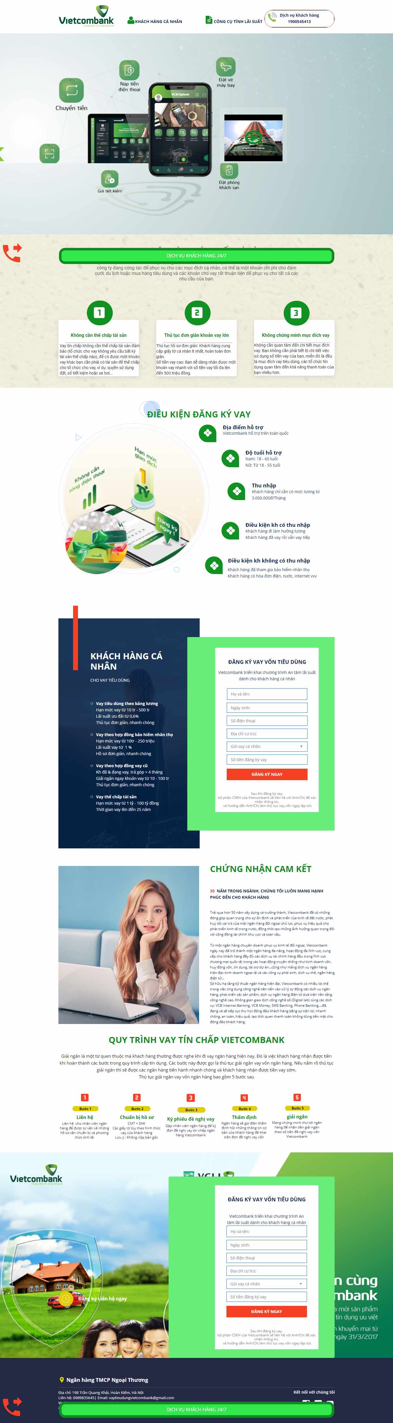 Thiết kế Web vay vốn tín dụng ngân hàng vaynganhang-24h.com