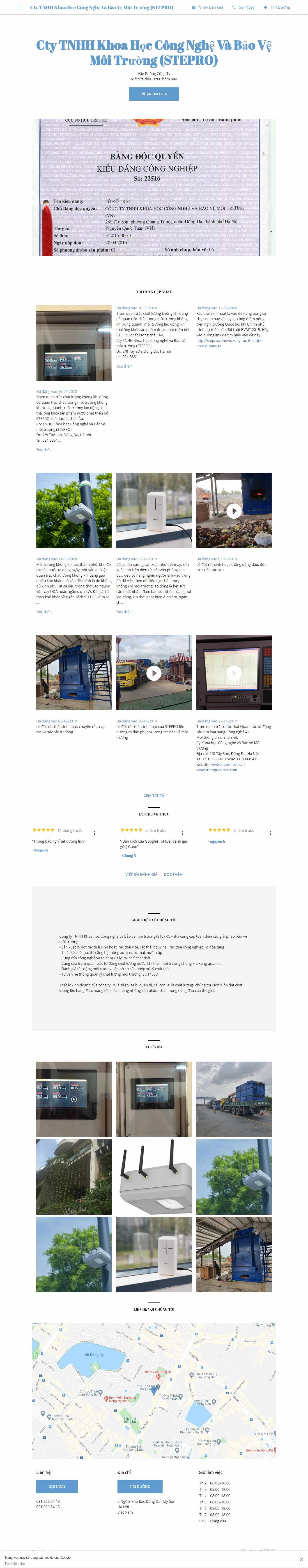 Thiết kế Web công ty môi trường stepro.business.site