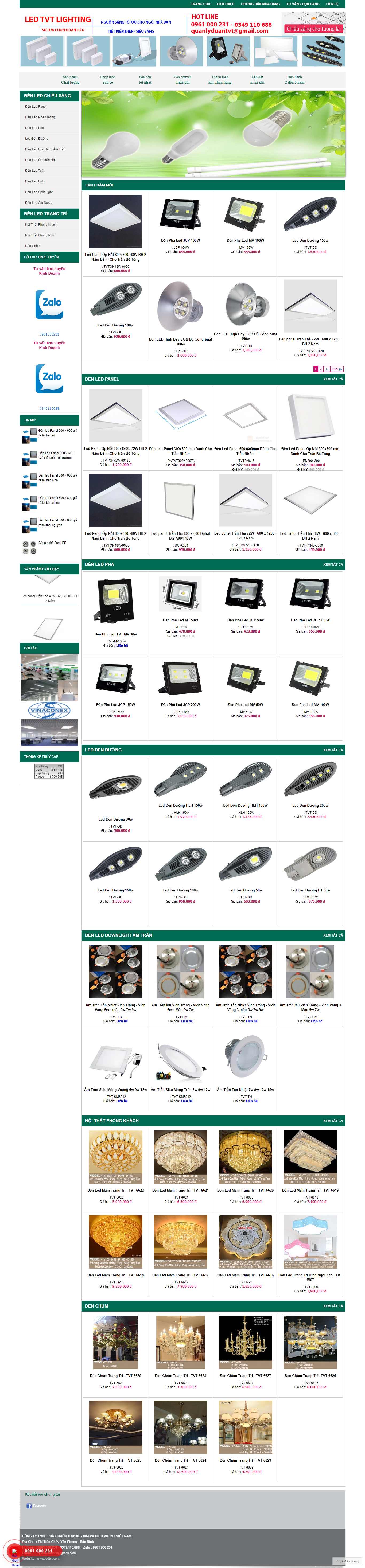 Thiết kế Web đèn led ledtvt.com