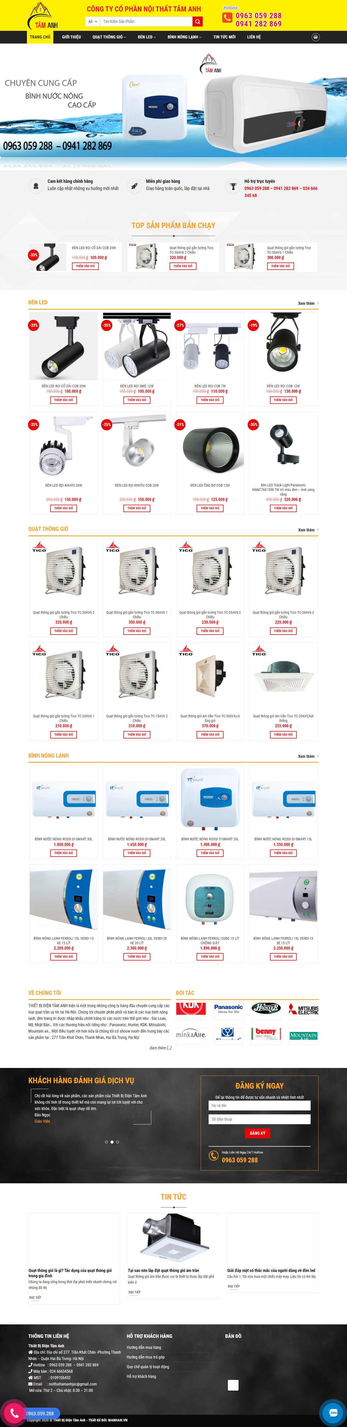 Thiết kế Web đèn led thietbidientamanh.store