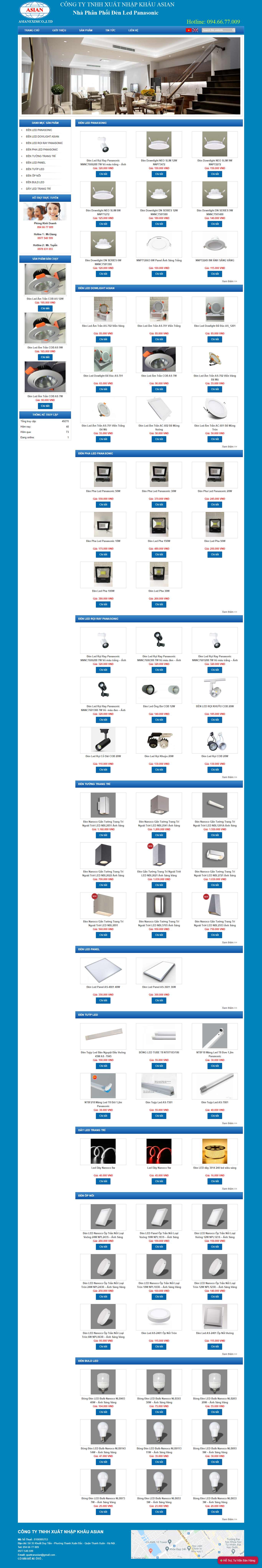 Thiết kế Web đèn led denledvn.com