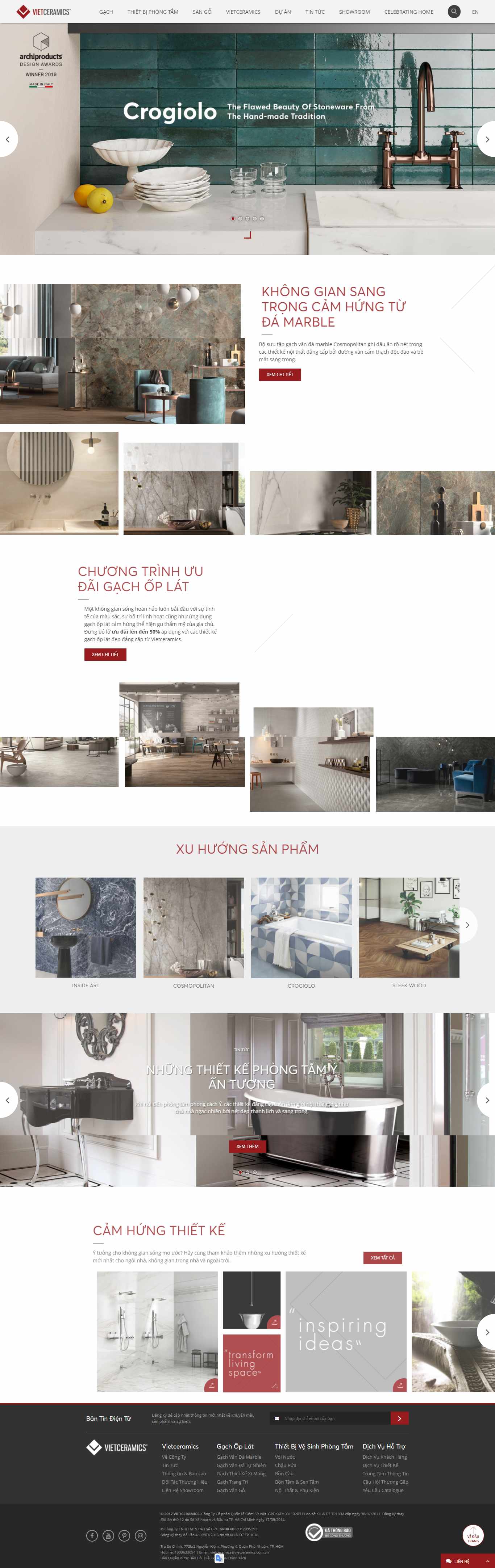 Thiết kế Web gạch đáp ốp lát vietceramics.com