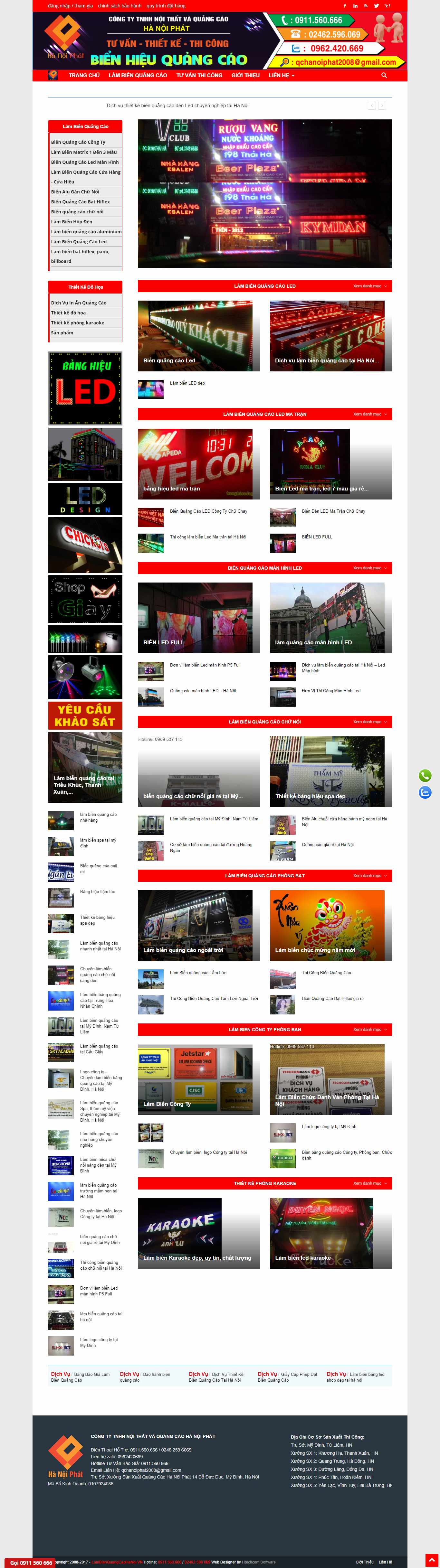 Thiết kế Web biển quảng cáo giá rẻ lambienquangcaohanoi.vn