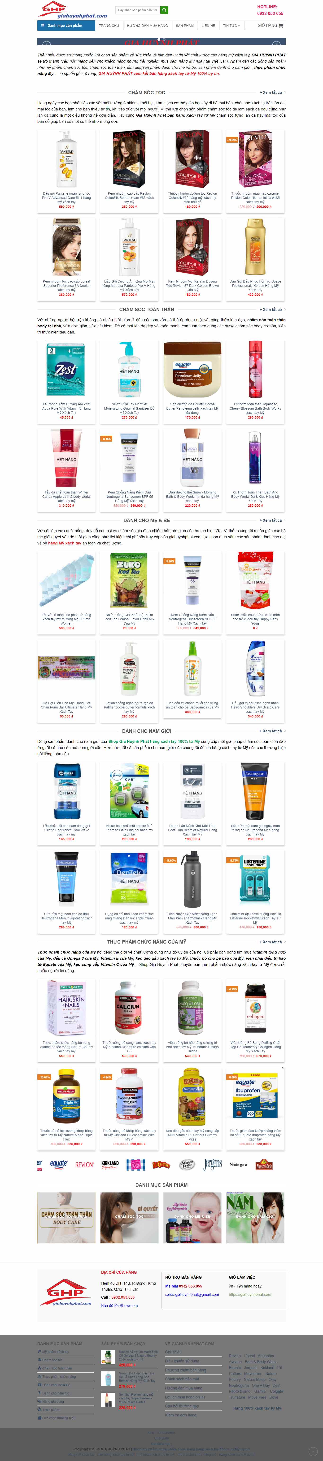 Thiết kế Web bán đồ xách tay, hàng order giahuynhphat.com